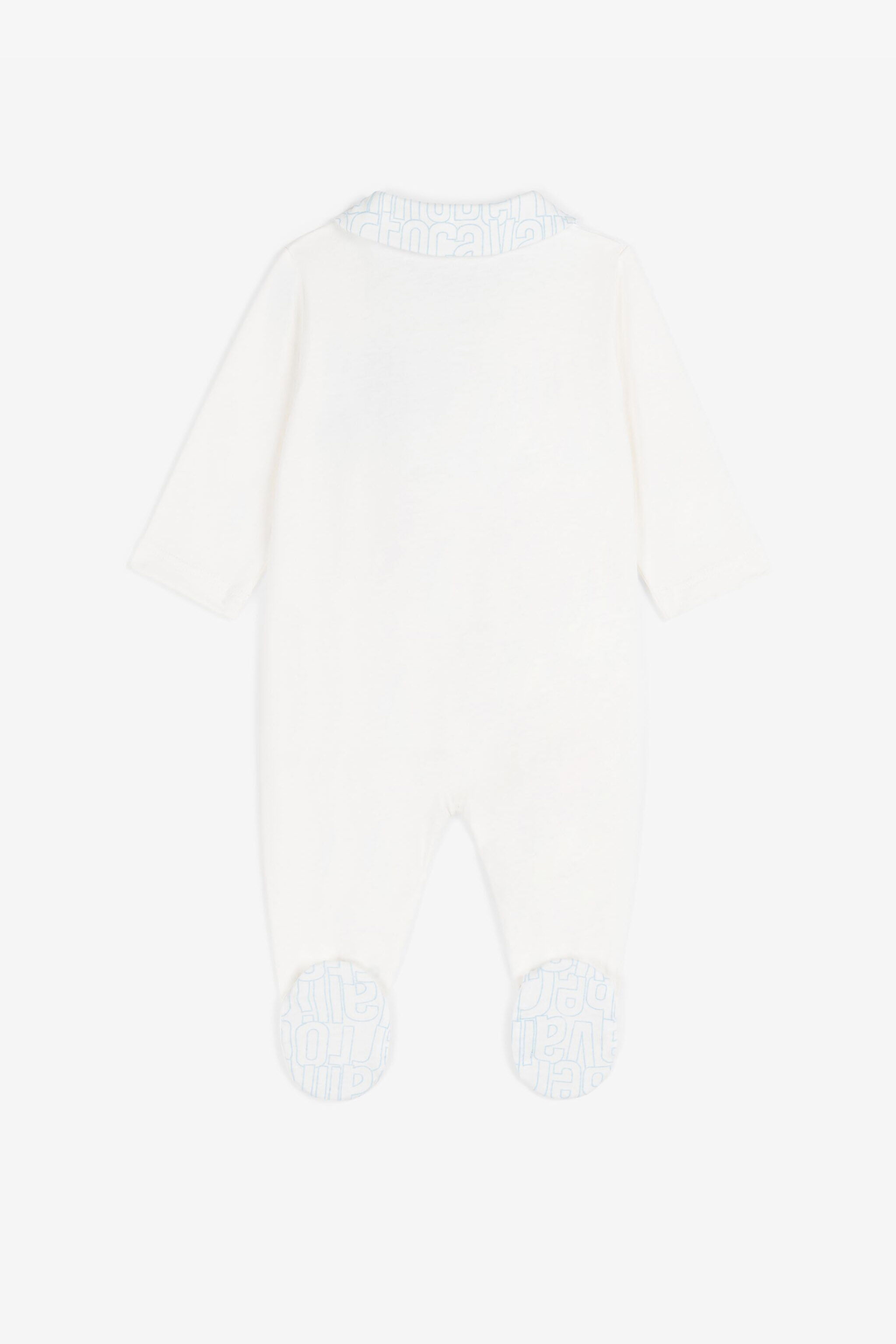JU RC Monogram-Embroidered Babygrow Set Light blue RJT80T-JD001
