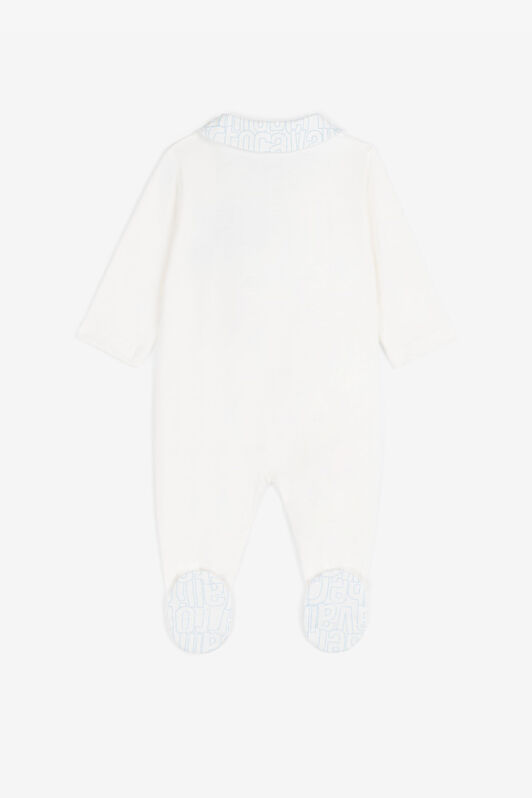 JU RC Monogram-Embroidered Babygrow Set JU RC Monogram-Embroidered Babygrow Set Light blue RJT80T-JD001