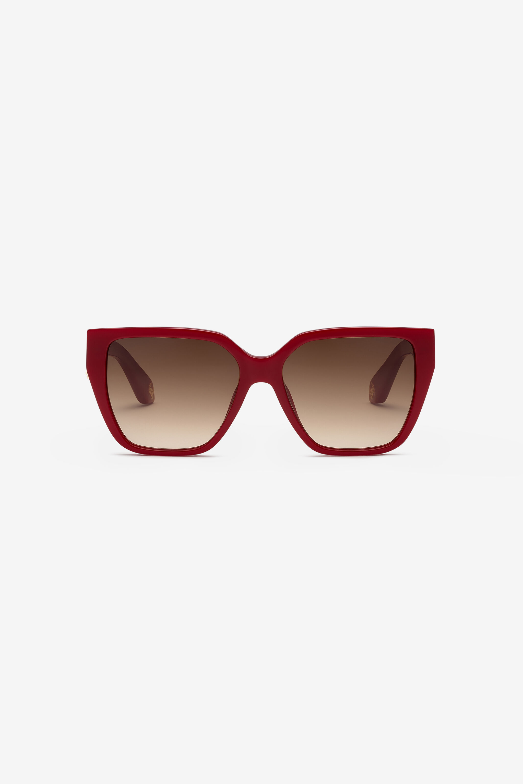 RC Sonnenbrille mit breiter und femininer Vorderseite SHINY FULL RED UALD16-ID211