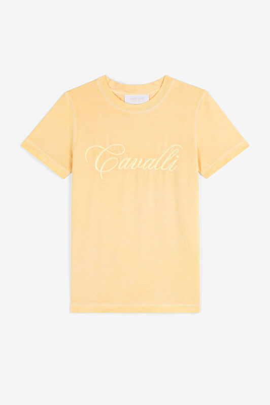 JU Logo-Embroidered T-Shirt JU Logo-Embroidered T-Shirt Yellow OJT608-ISA2J