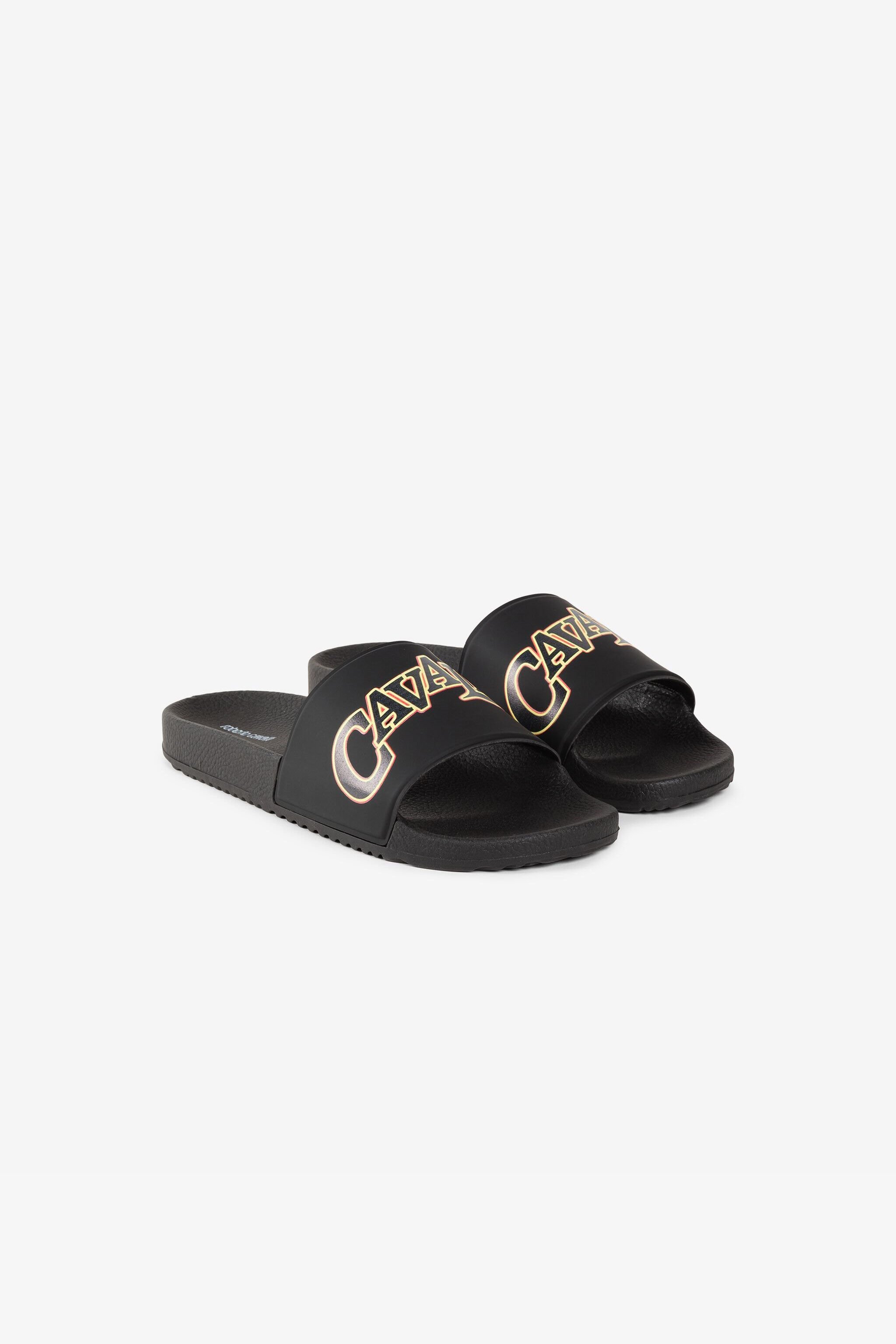 RC Sandalias con logo estampado Negro QRS018-PZG00