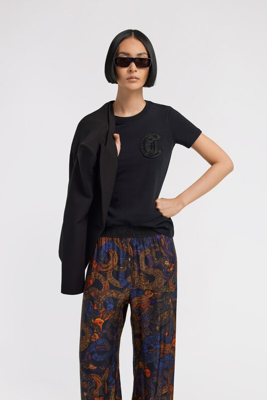 JC T-shirt Just Cavalli Nero TFT100-TF156