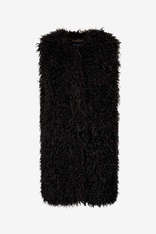 JC Sleeveless Faux Fur Top JC Sleeveless Faux Fur Top Black TFT155-TF222