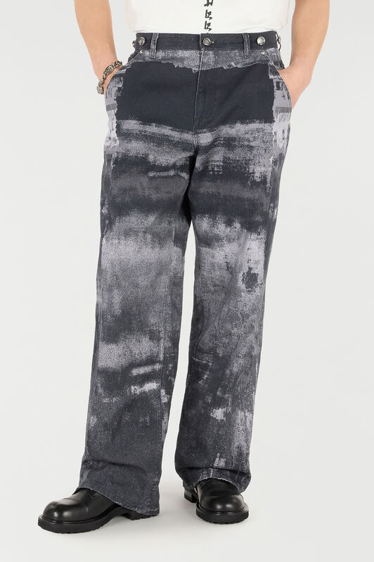 RC Pure Cotton Pants with Used Effect RC Pure Cotton Pants with Used Effect Black VNJ232-4NP69