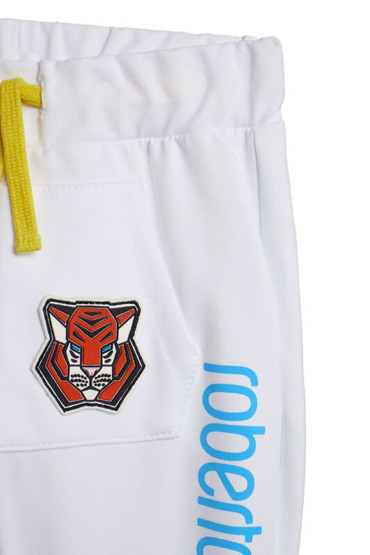 JU White kangaroo pocket trackpants WHITE IJT284-CF042