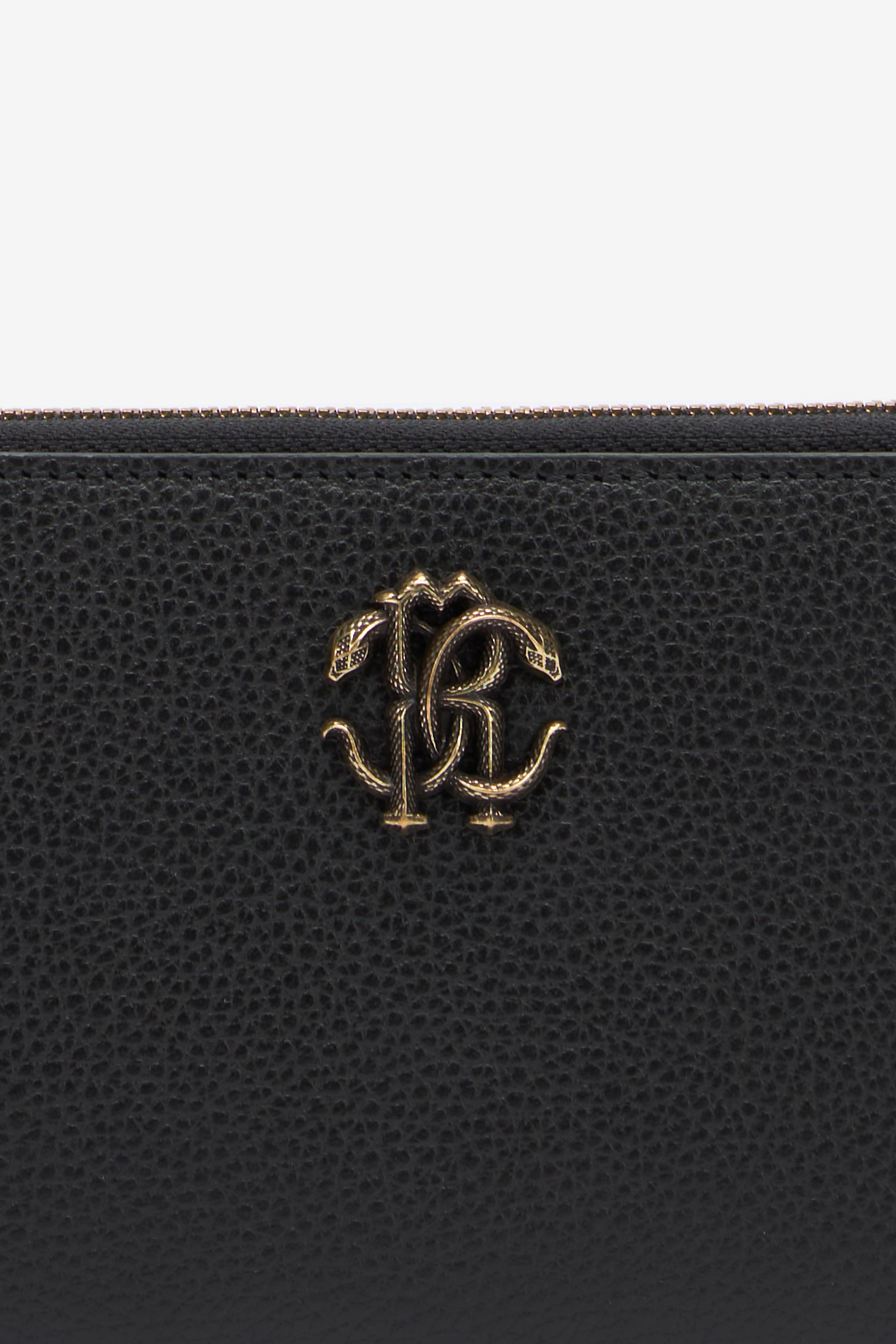 RC Black Zip-Around Wallet With Mirror Snake Monogram BLACK QOA00C-PZO37
