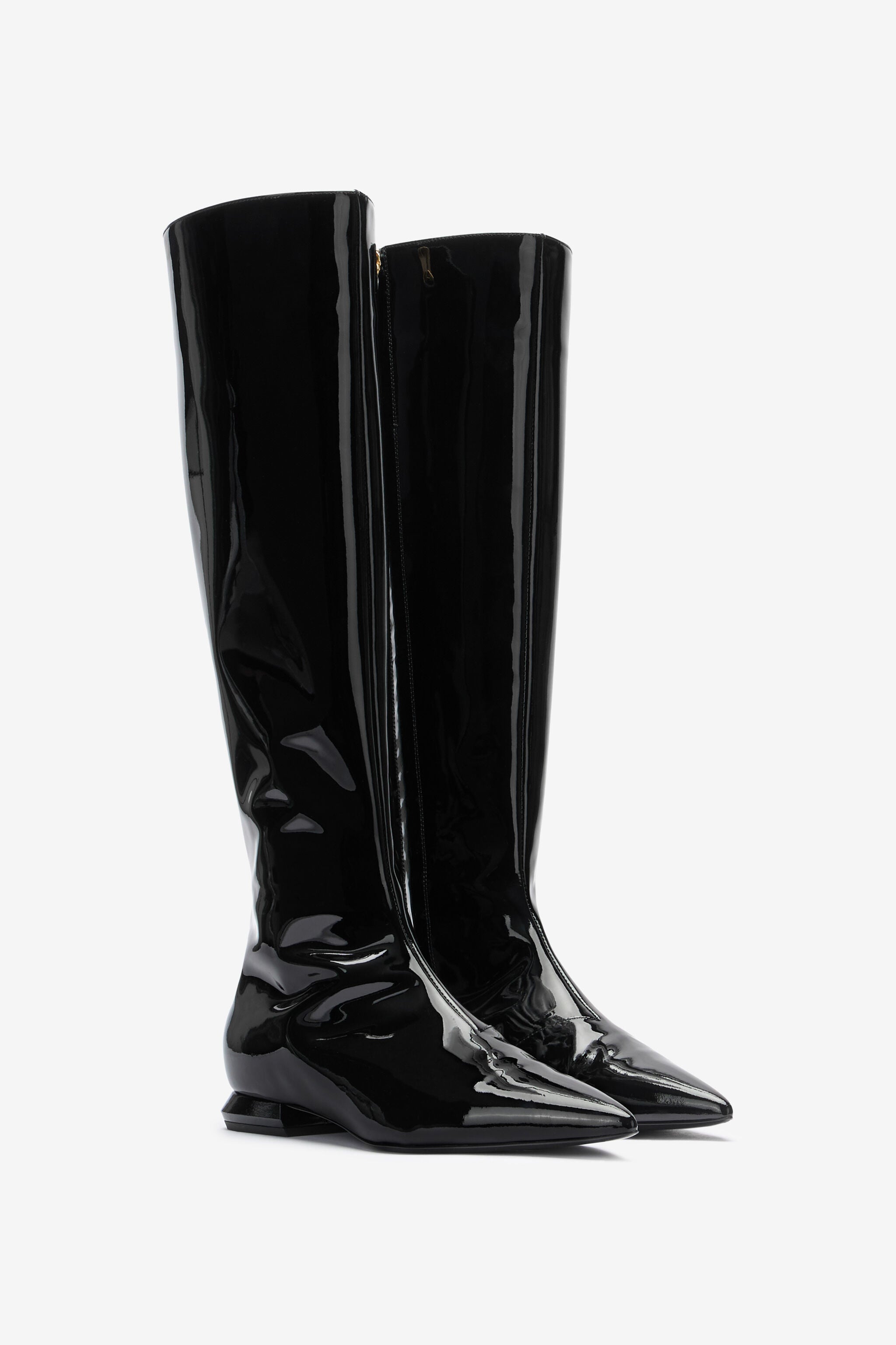 RC Black Patent Leather Boots Black TWS014-PZV00