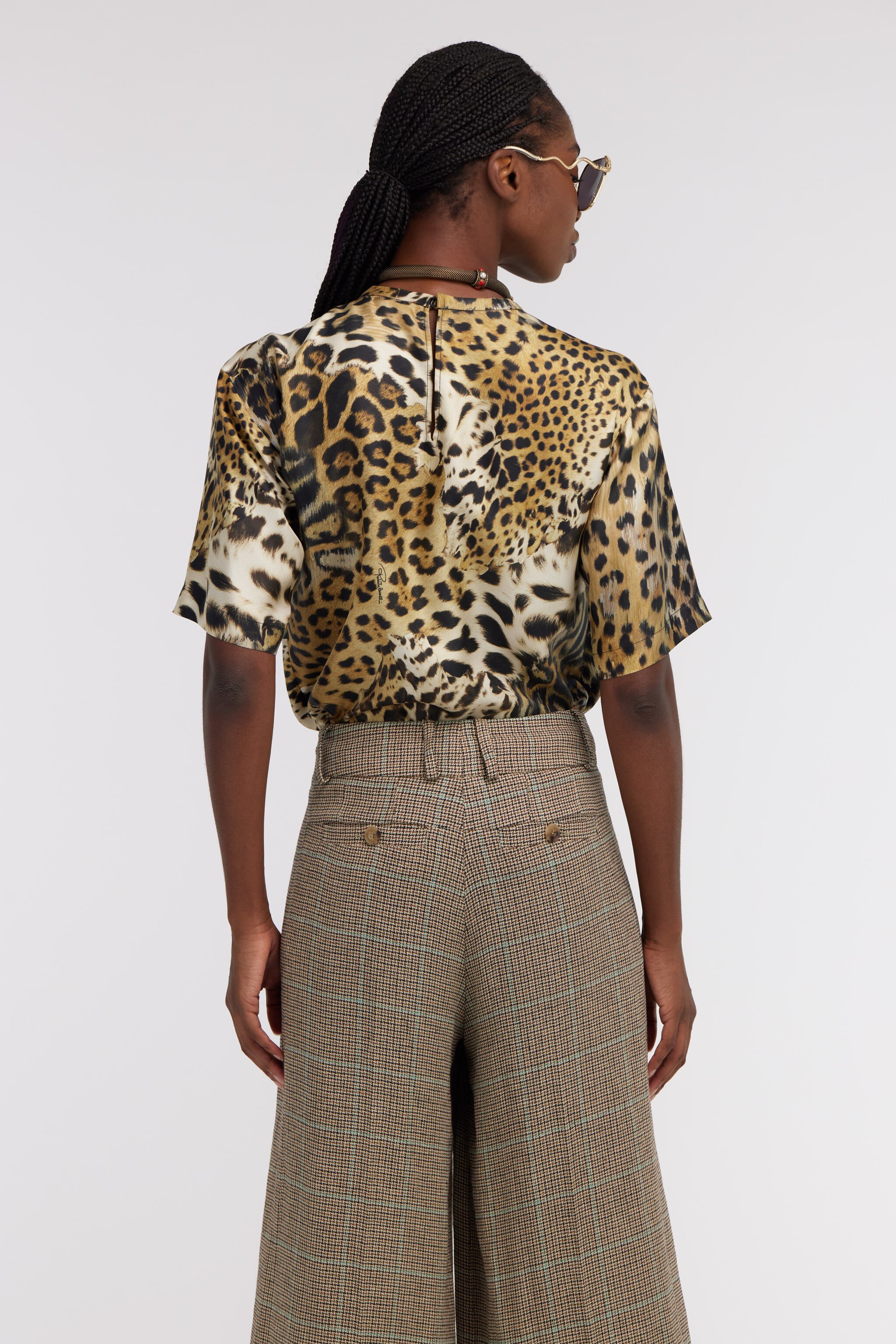 RC T-shirt with Jaguar Skin print Light Brown SKT644-4QG34
