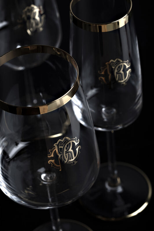 HO MONOGRAM PLATIND 2 GLASSES SET Grau RALA06-IA011