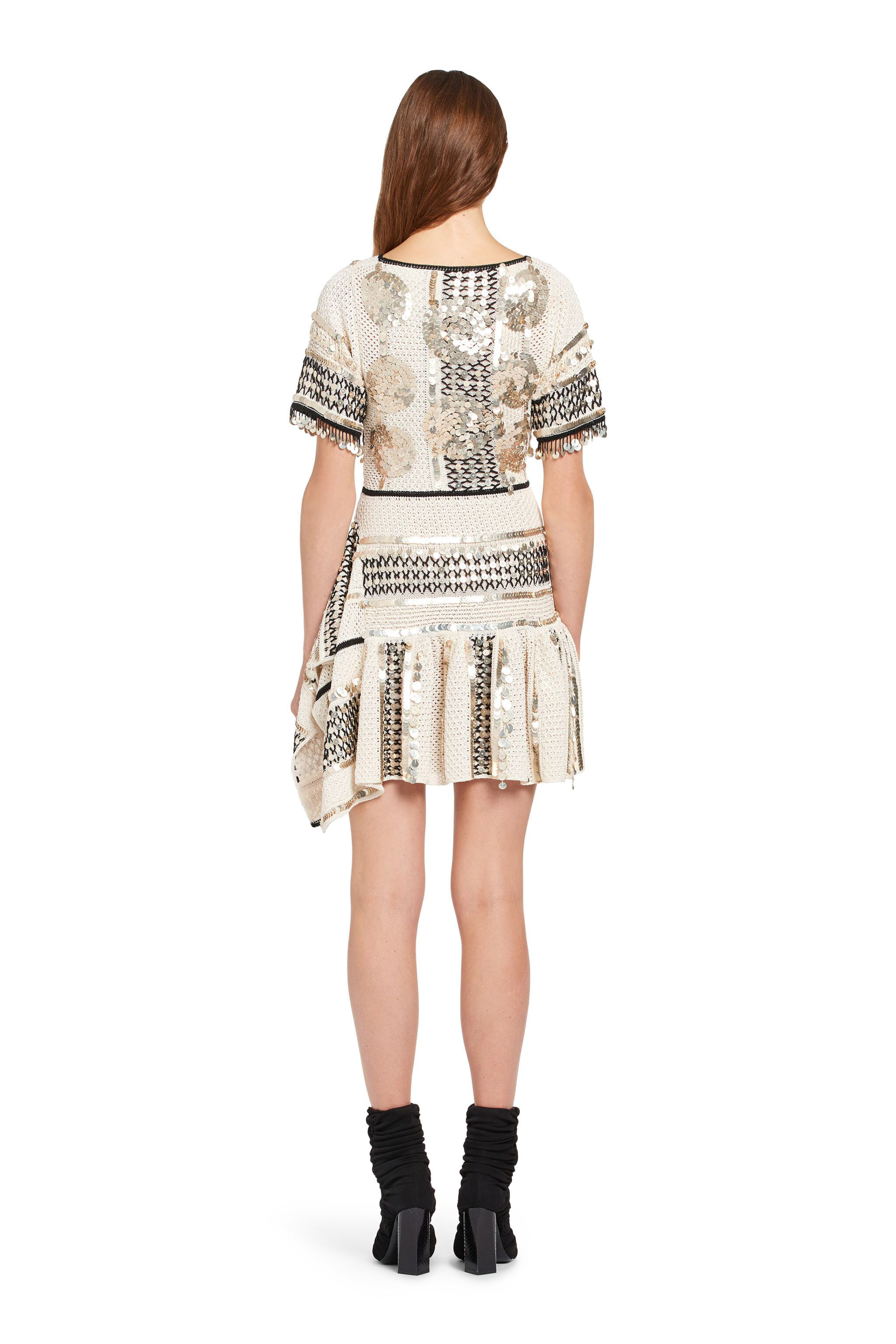 RC Cut out detail knit mini dress NATURAL WHITE IWM130-MR001