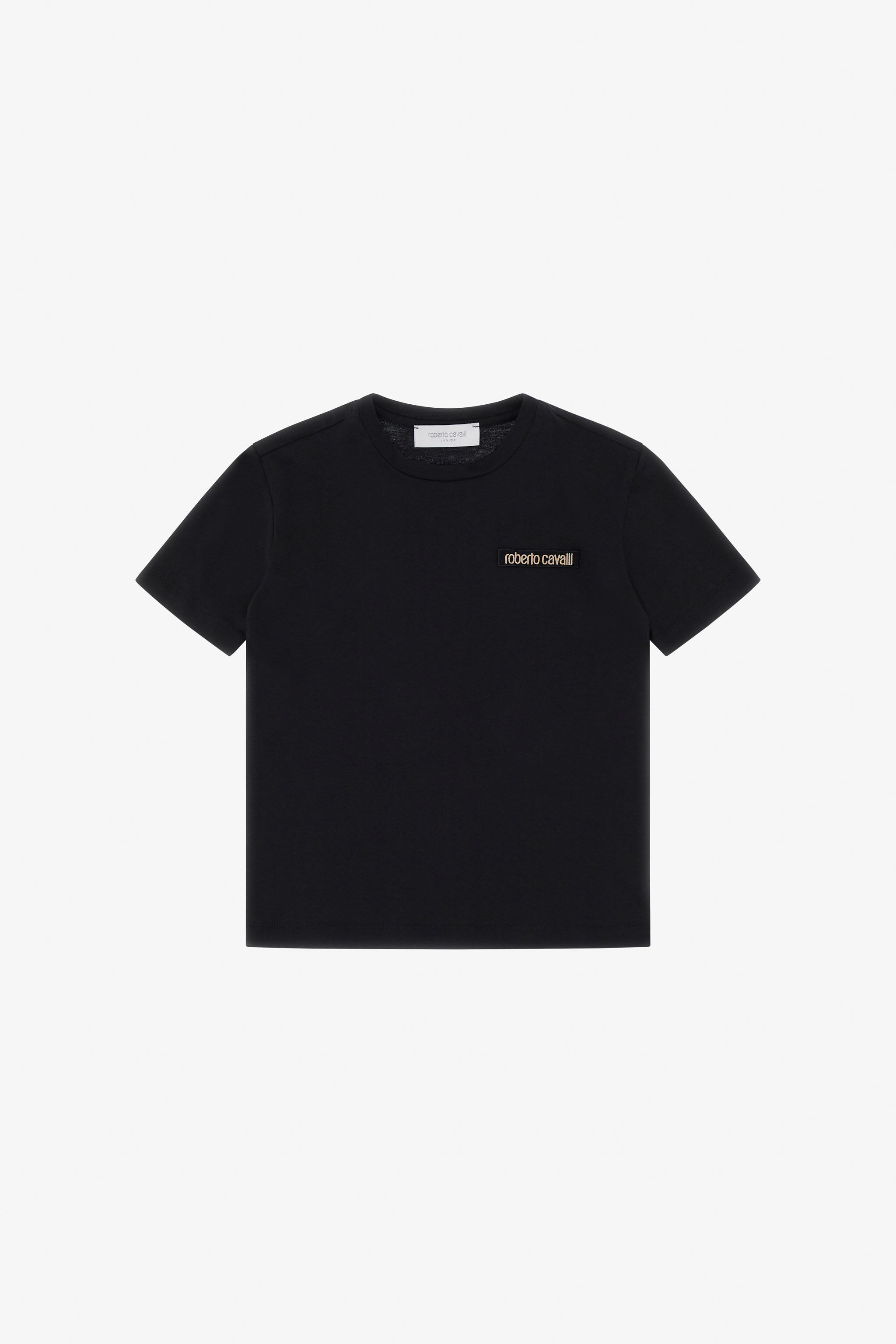 JU T-Shirt With Logo And RC Monogram Black TJT60J-JD001