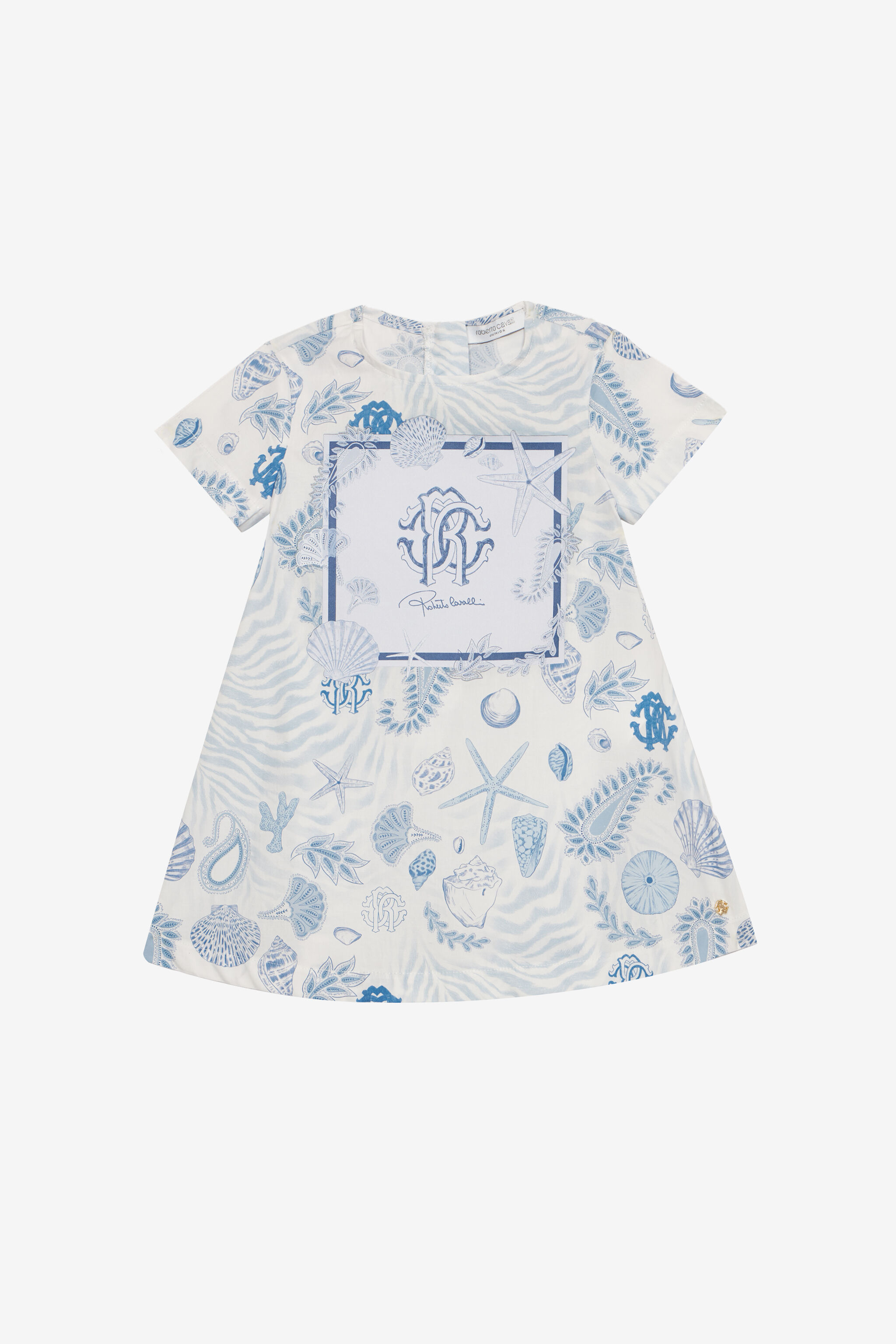 JU Abito Stampa Marina E Monogram RC Azzurro UJT116-7MO39