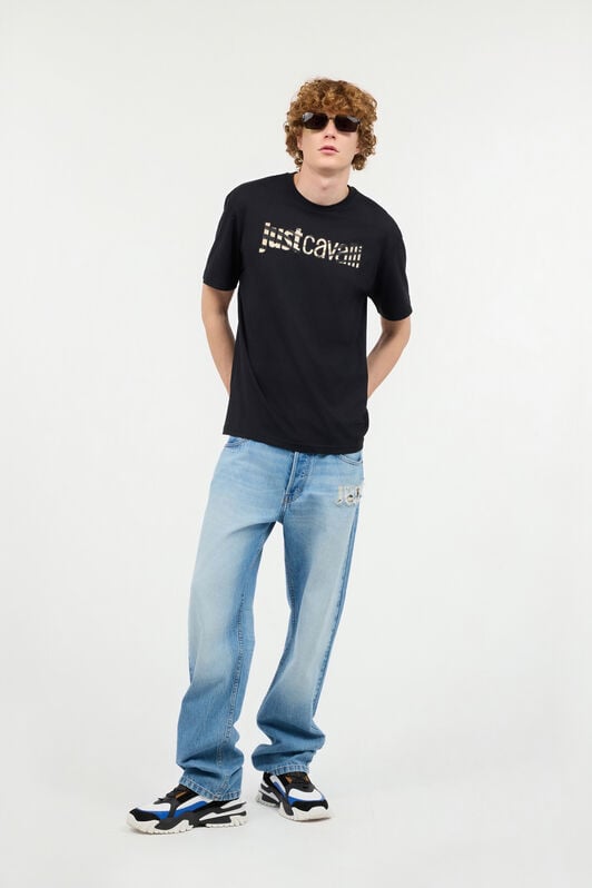 JC T-Shirt Avec Logo Animalier JC T-Shirt Avec Logo Animalier Noir UFT051-UF071
