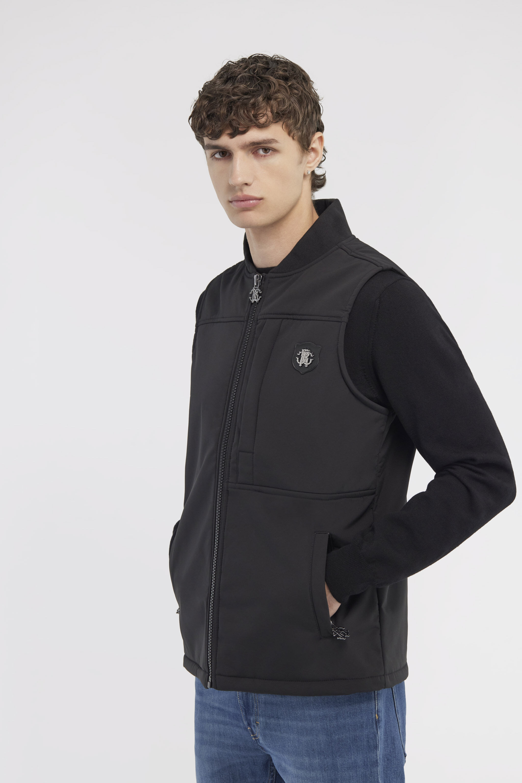 RC Gilet imbottito con logo Nero NOT40H-SB001