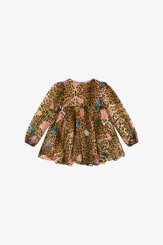 JU Leopard-print dress Light brown TJT104-2NM01