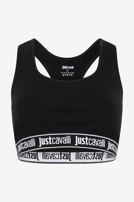 JC Black Bra With Logo Band BLACK UFU006-UF203