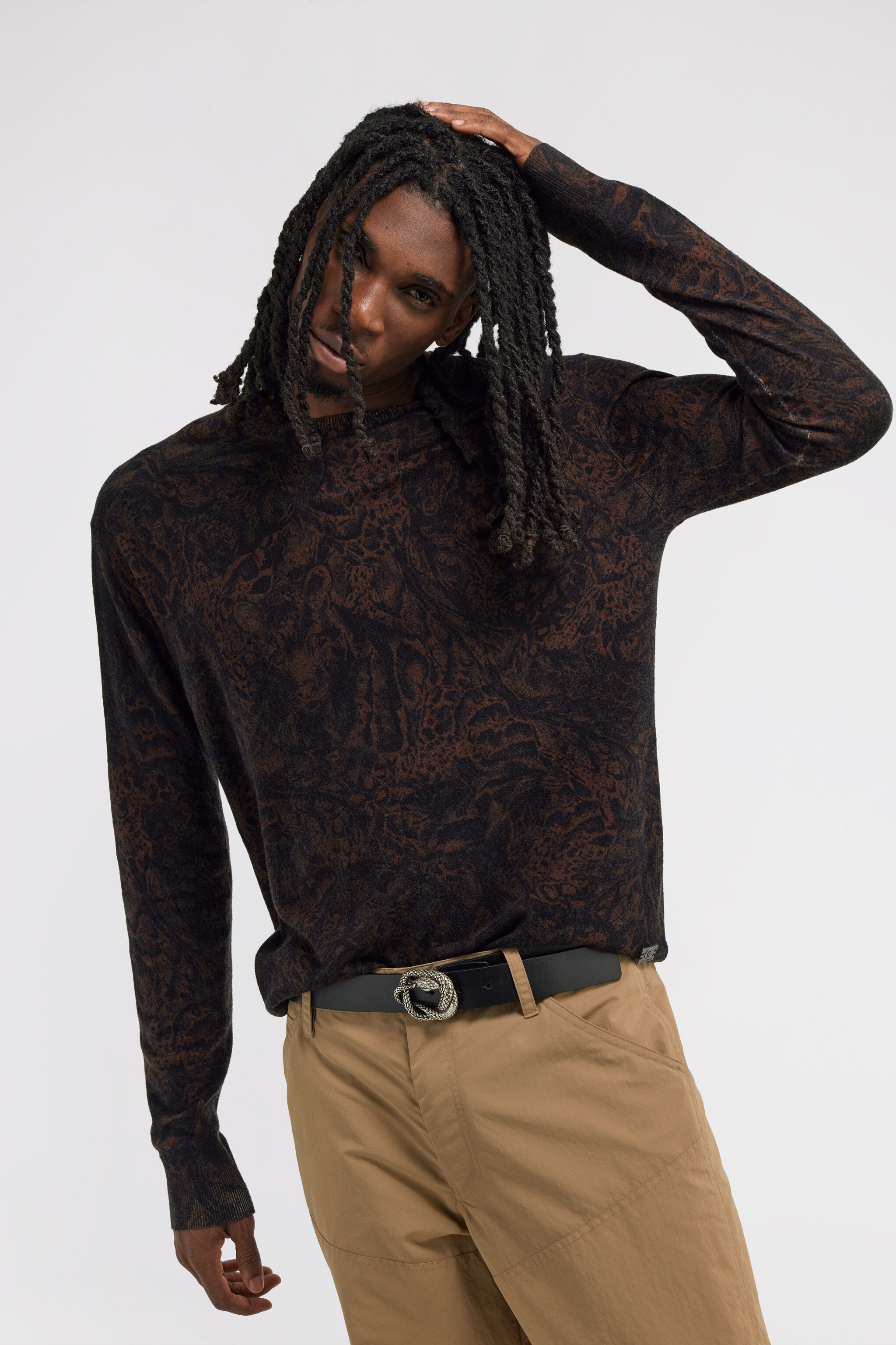 JC Just Cavalli crew neck sweater Black TFM004-TF024