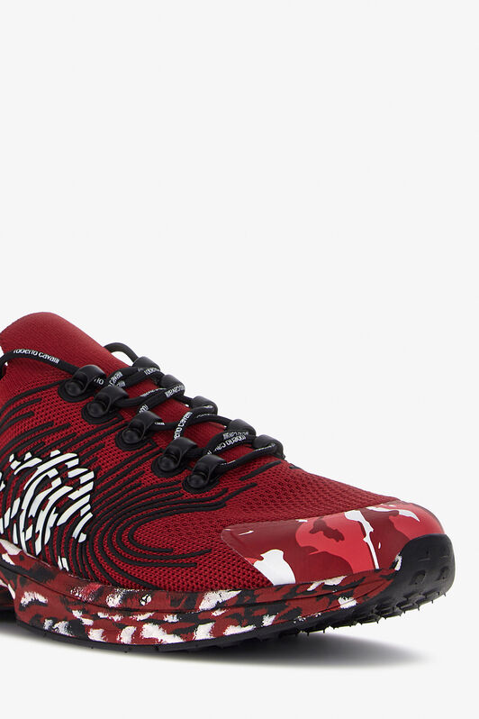 RC Sneakers with Monogram Mirror Snake Red JSS02A-FT003
