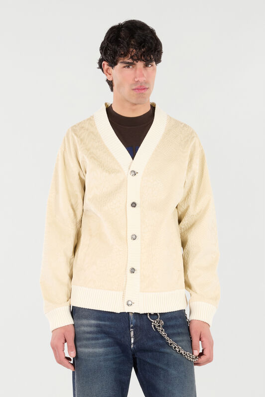 RC Sweat-Shirt Style Cardigan À Imprimé Python Marron clair URT66Y-CJ007