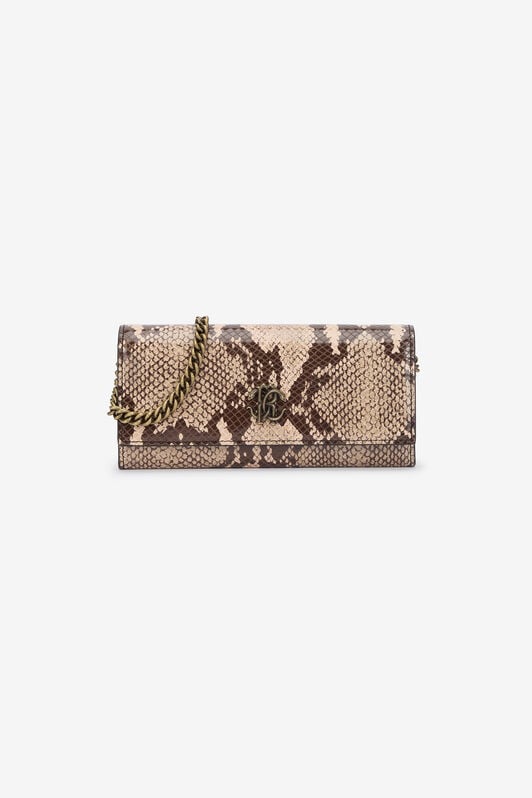 RC Snake Print Wallet On Chain with Mirror Snake Monogram RC Snake Print Wallet On Chain with Mirror Snake Monogram ROCK BEIGE QOA00D-PZO36