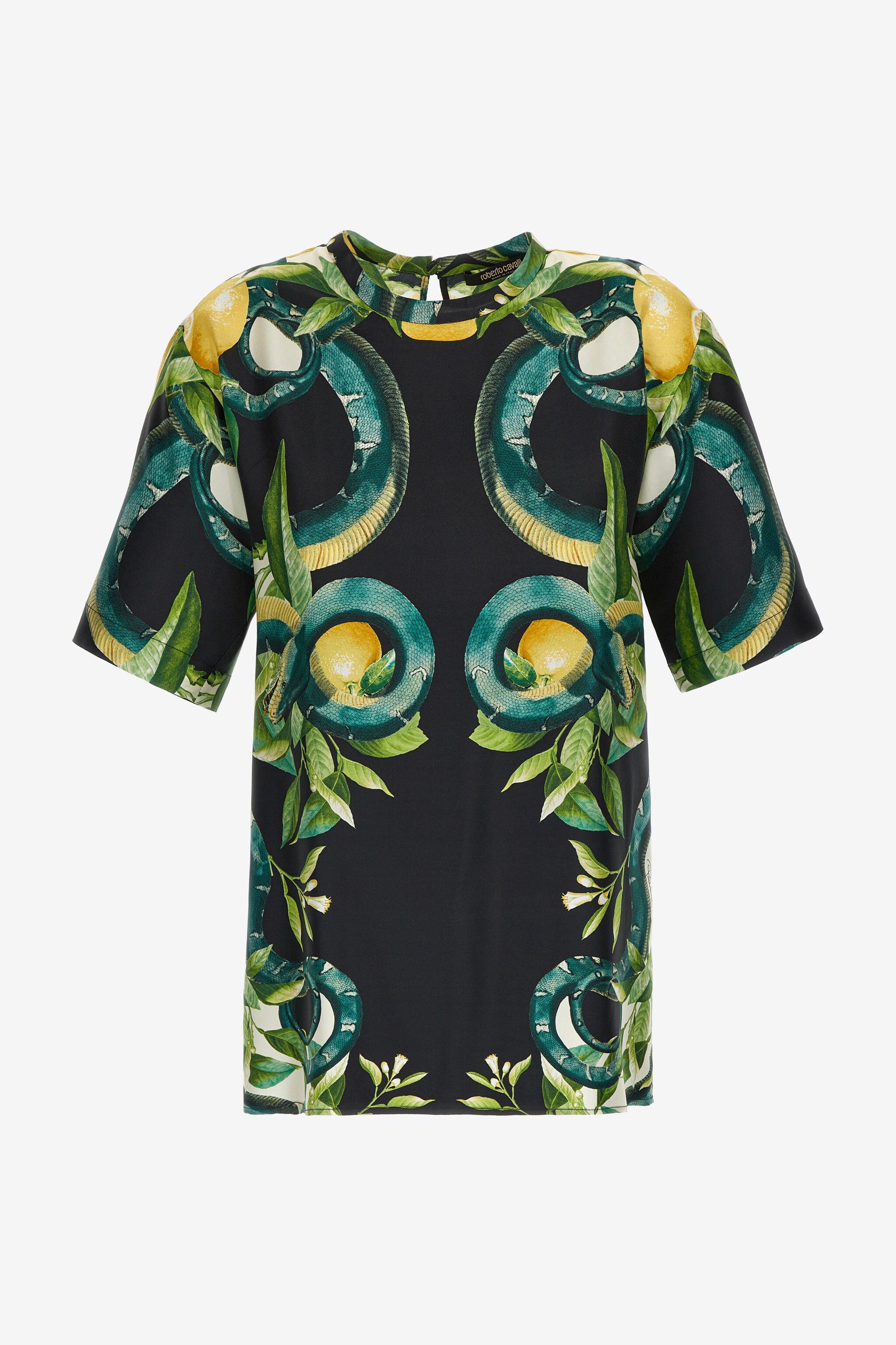 RC T-shirt con stampa Limoni e Snake Nero SKT644-4QL30
