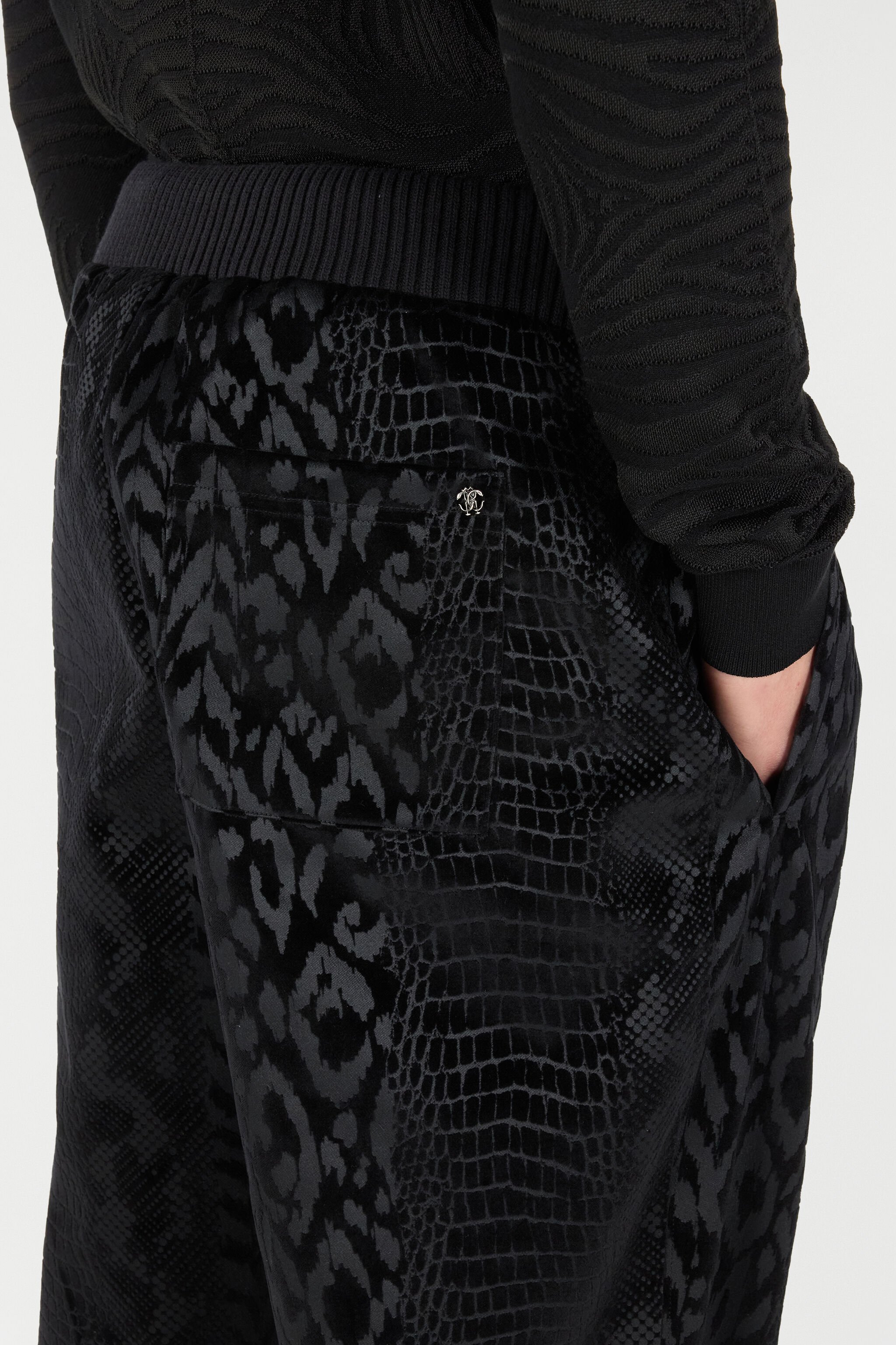 RC Pantalon Avec Motifs Animaliers Noir URT25Y-CJ007
