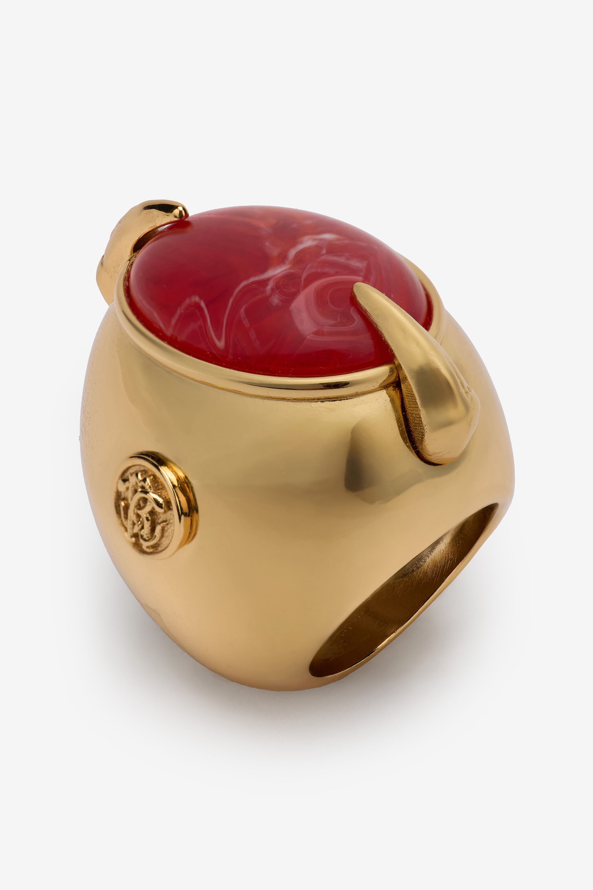 RC Cocktail Ring With Fang And Gem Gold TWG002-AM015