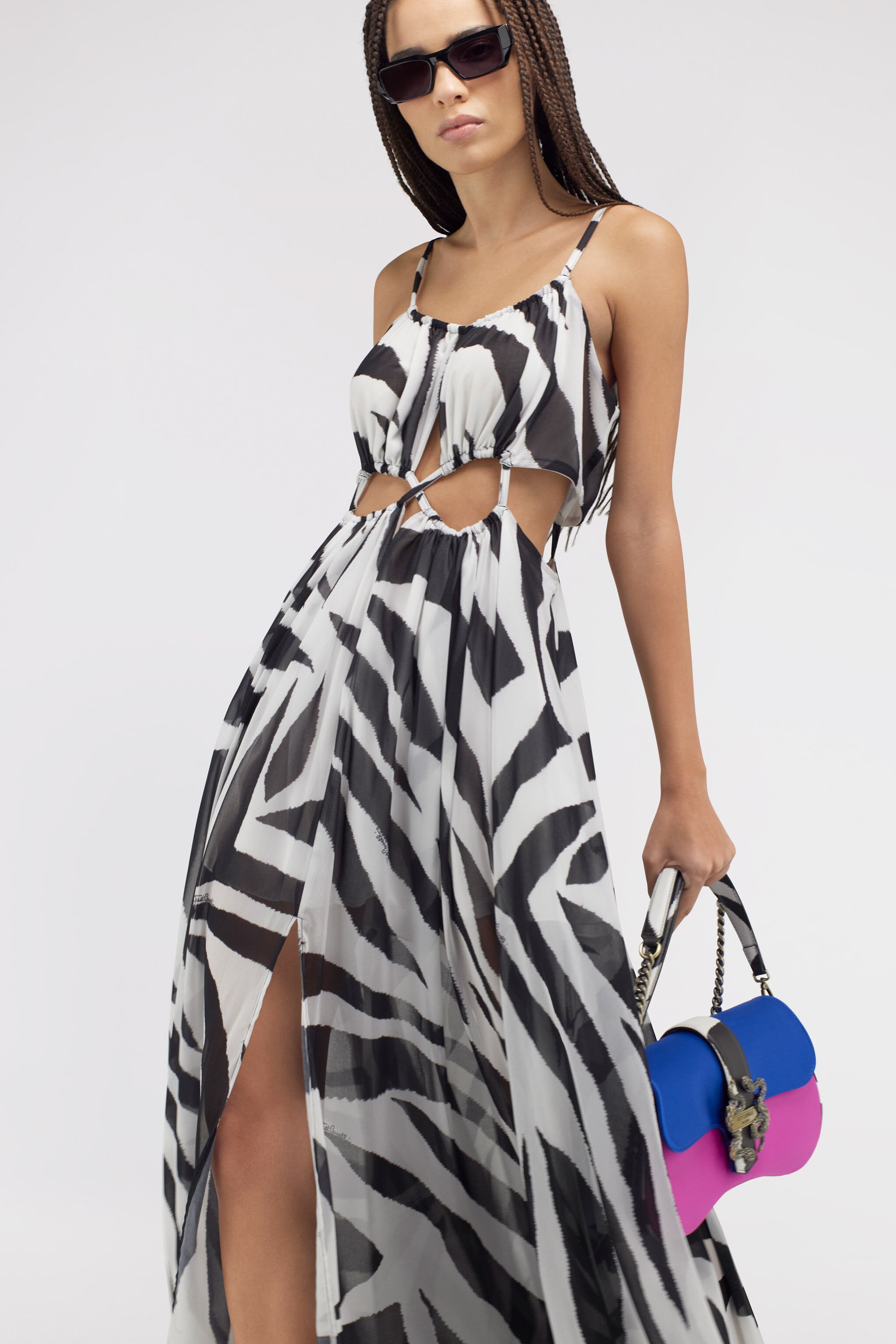 JC Just Cavalli dress Black/White SFT154-SF999