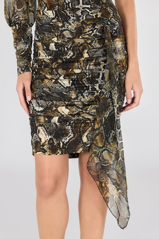 JC Woman Mini Dress JC Woman Mini Dress Black/Brown RKT965-RK474