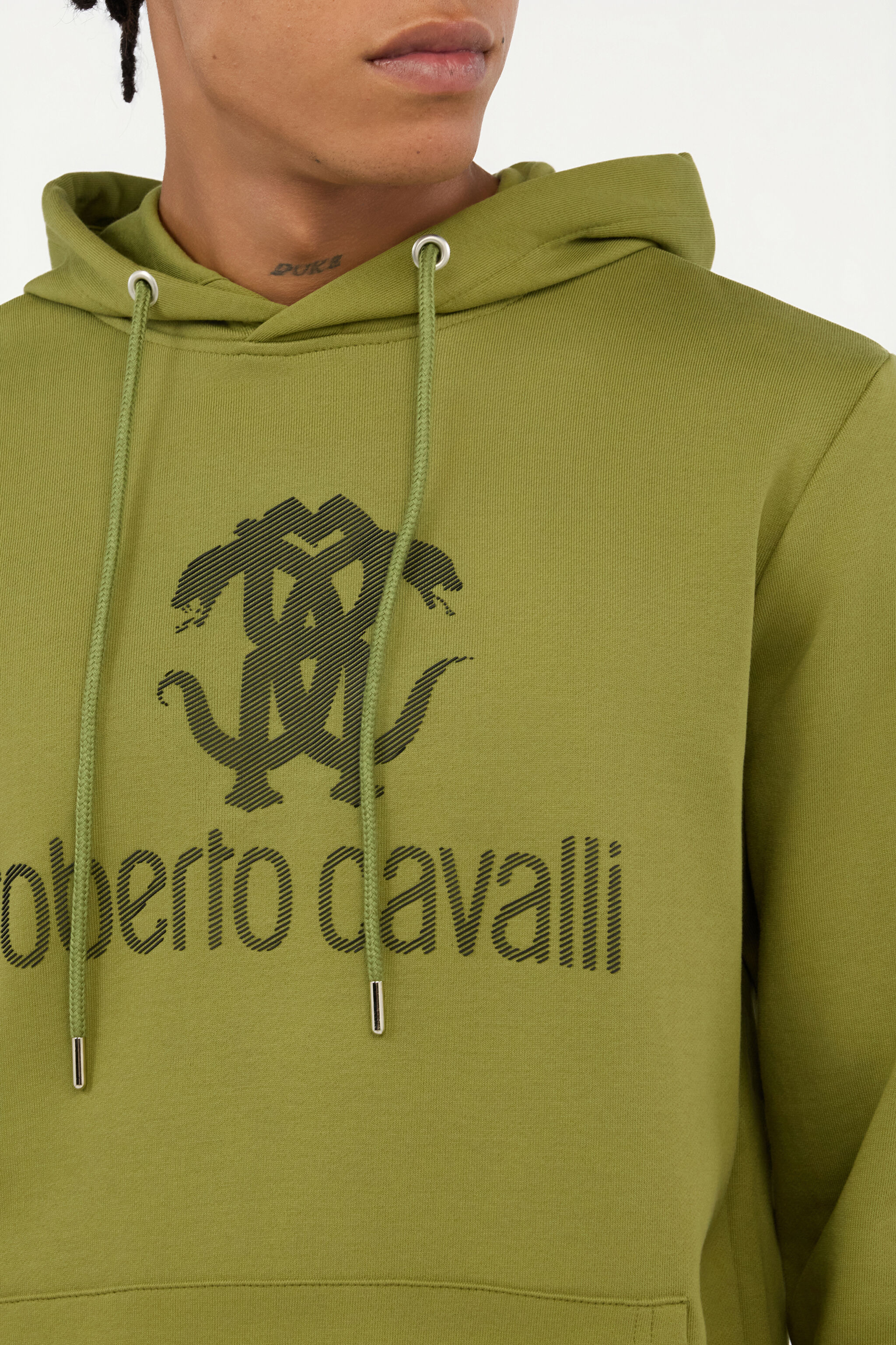 RC Green Sweatshirt Hoodie With Logo GREEN OLIVE QOT68A-CFU50