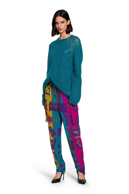 RC Abstract-pattern jumper Azul LQM690-MA006