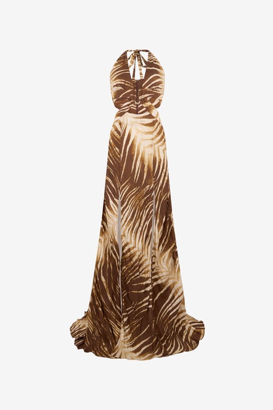 JC Natural Barb Print Maxi Dress SABBIA WFT306-WF704