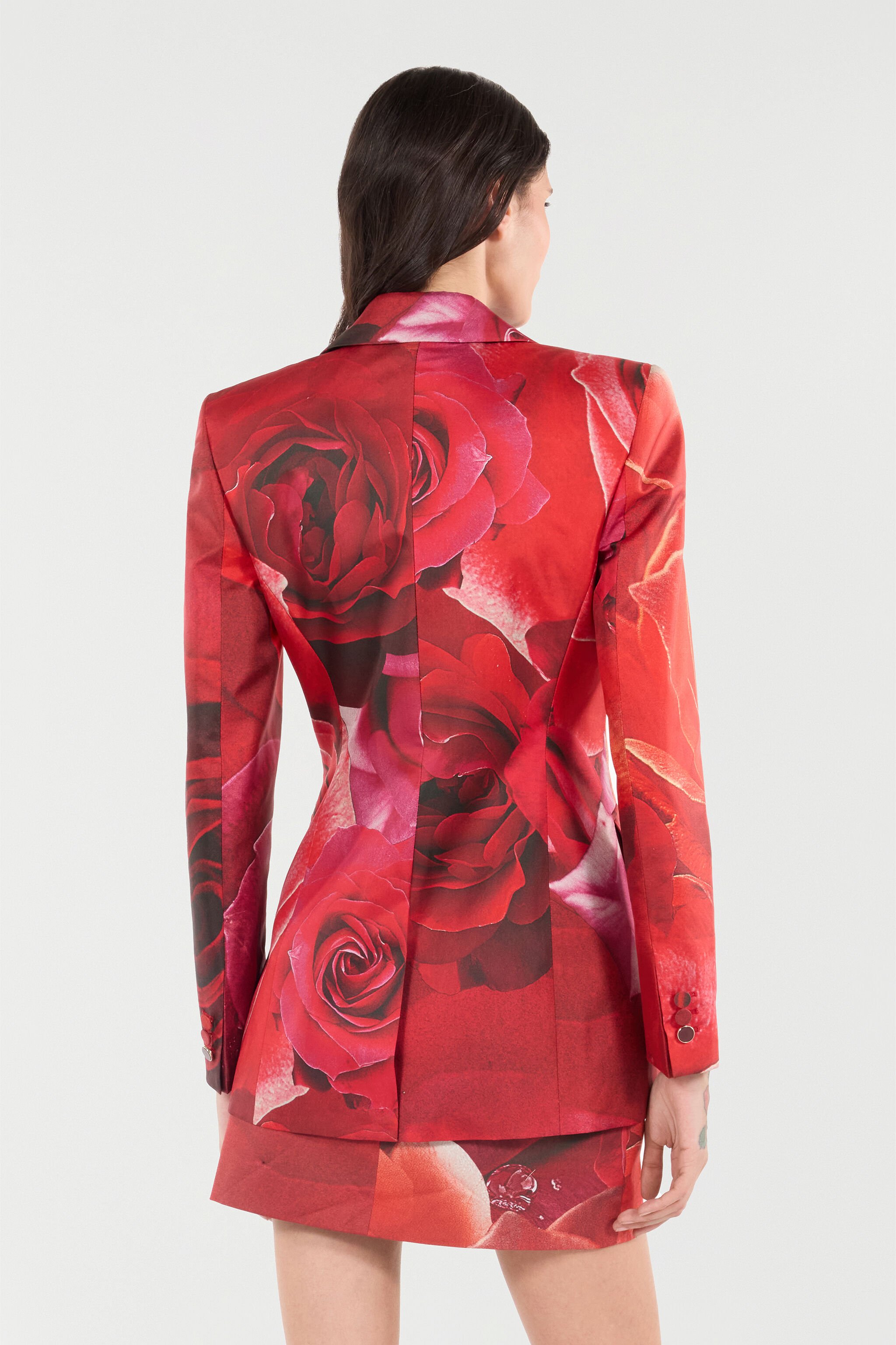 RC Rose-Print Blazer ROSSO UKT405-4QN48