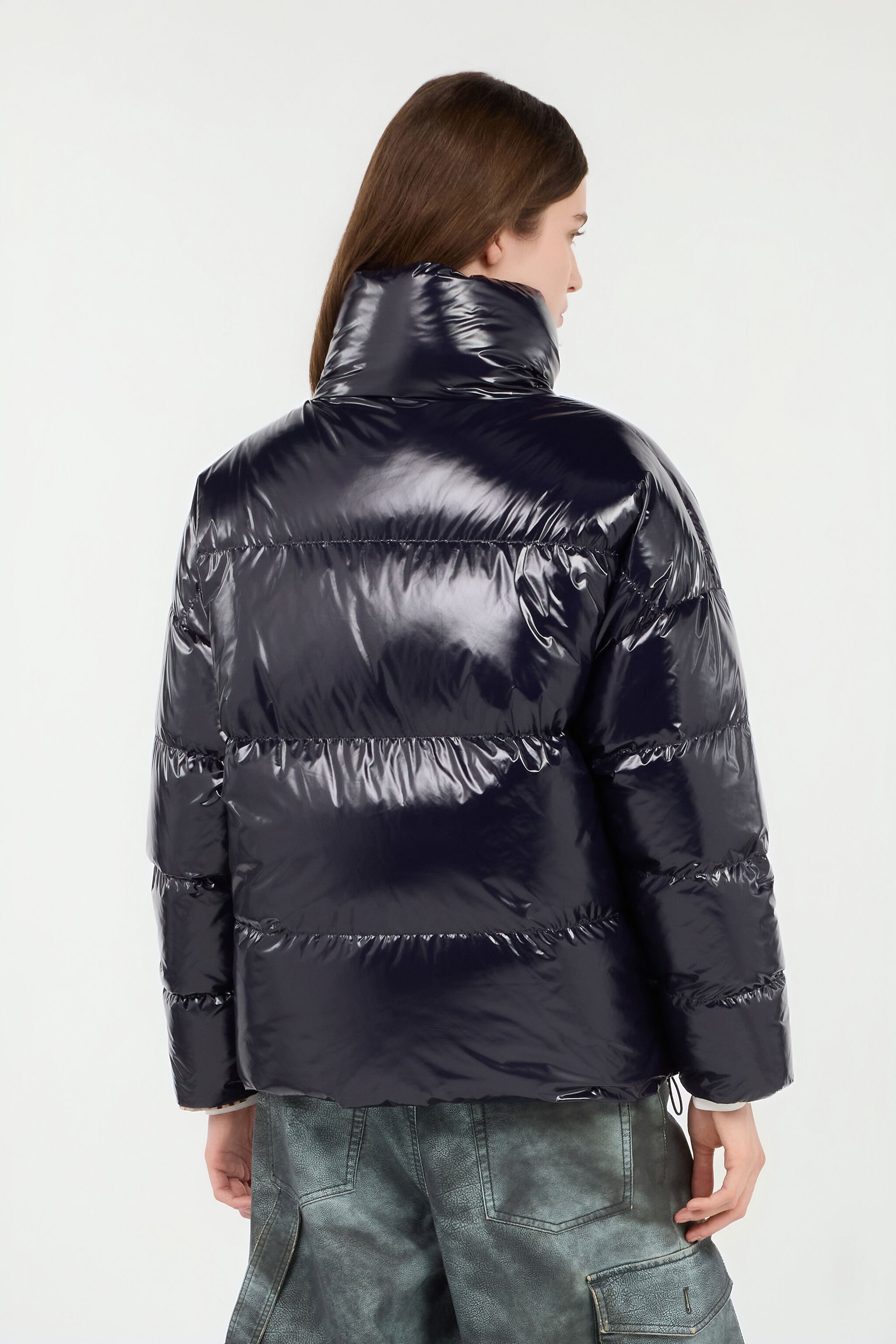 RC Reversible Marble Print Down Jacket RC Reversible Marble Print Down Jacket BLUE ROT80B-FY035