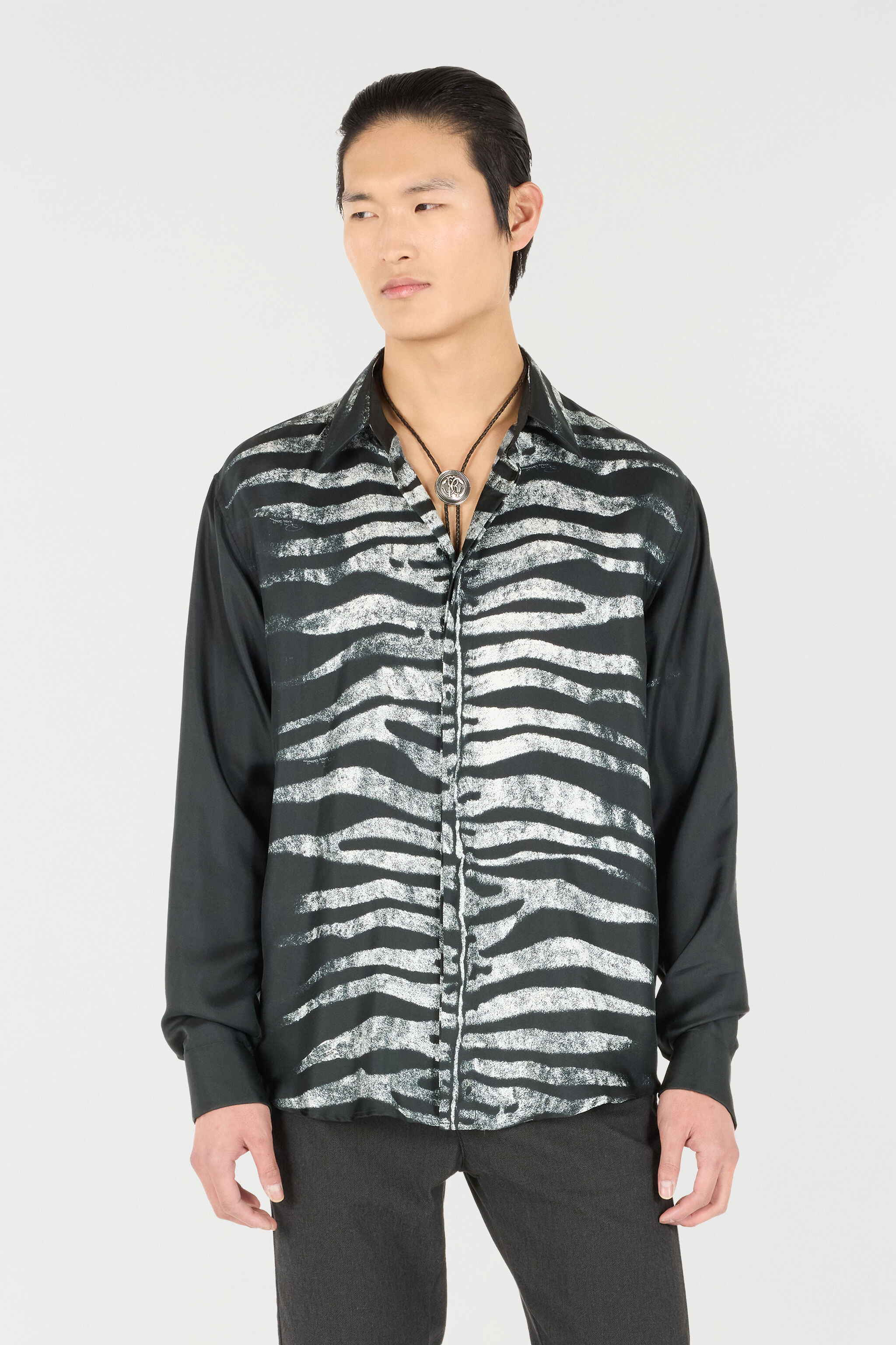 RC Zebra-Print Shirt Black/White URT714-4QN50