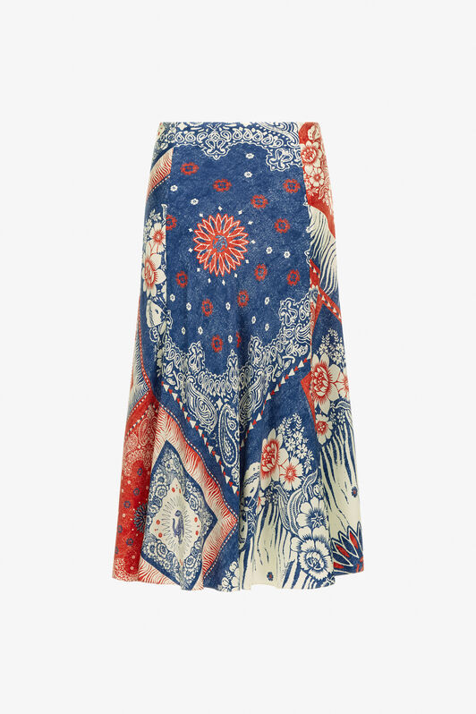 RC Bandana Print Skirt Blue TKT303-4QN05