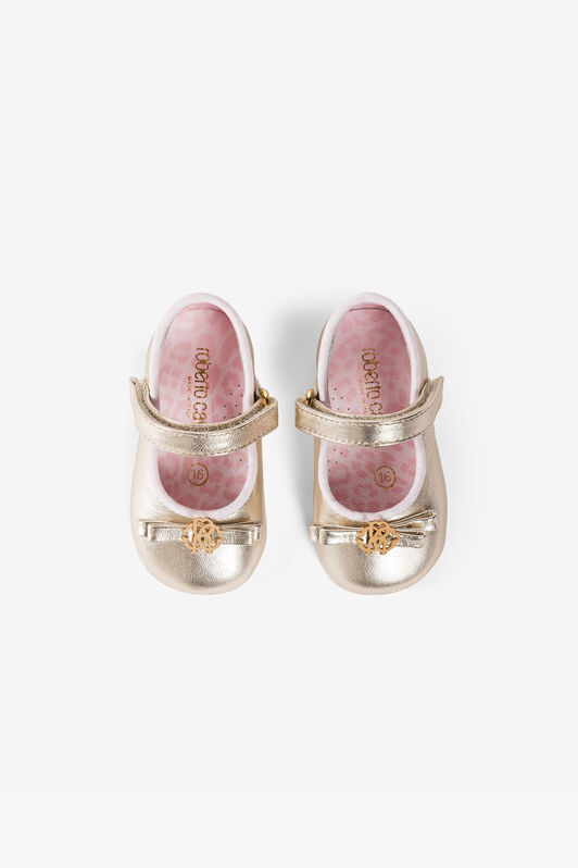 JU Mary Jane in pelle con Monogram RC JU Mary Jane in pelle con Monogram RC Oro Q61109-Q0012