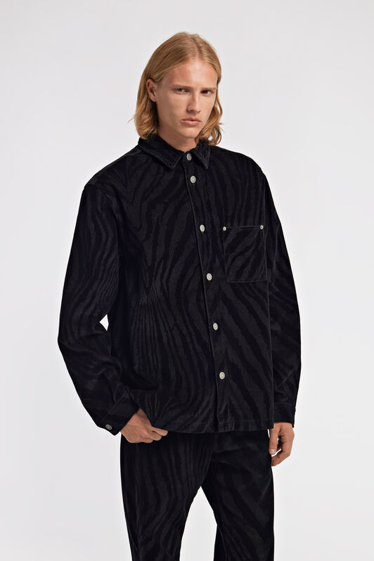RC Zebra print Shirt Schwarz TRT775-VKB79