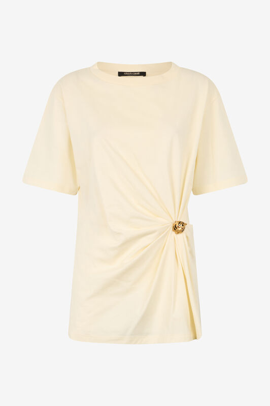 RC T-Shirt with Jewel Tiger Head Ivory UKT62A-JD030