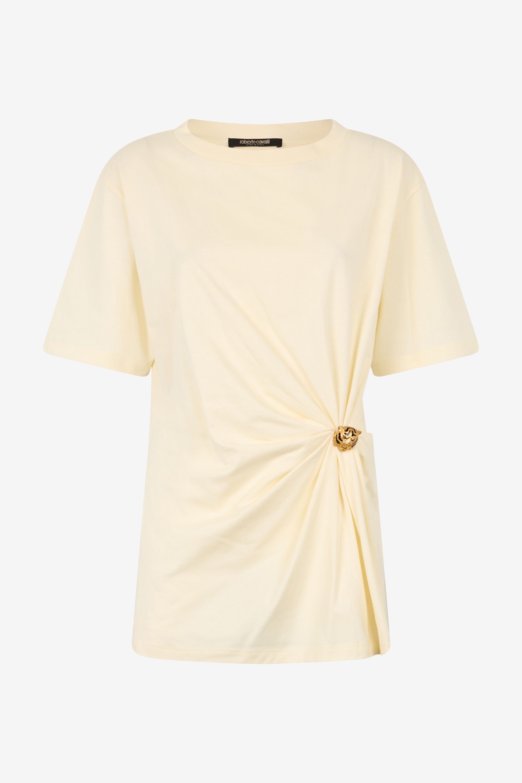 RC T-Shirt with Jewel Tiger Head Ivory UKT62A-JD030