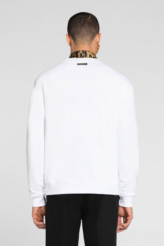 RC Logo-Print Cotton Sweatshirt White PRT66C-CF050
