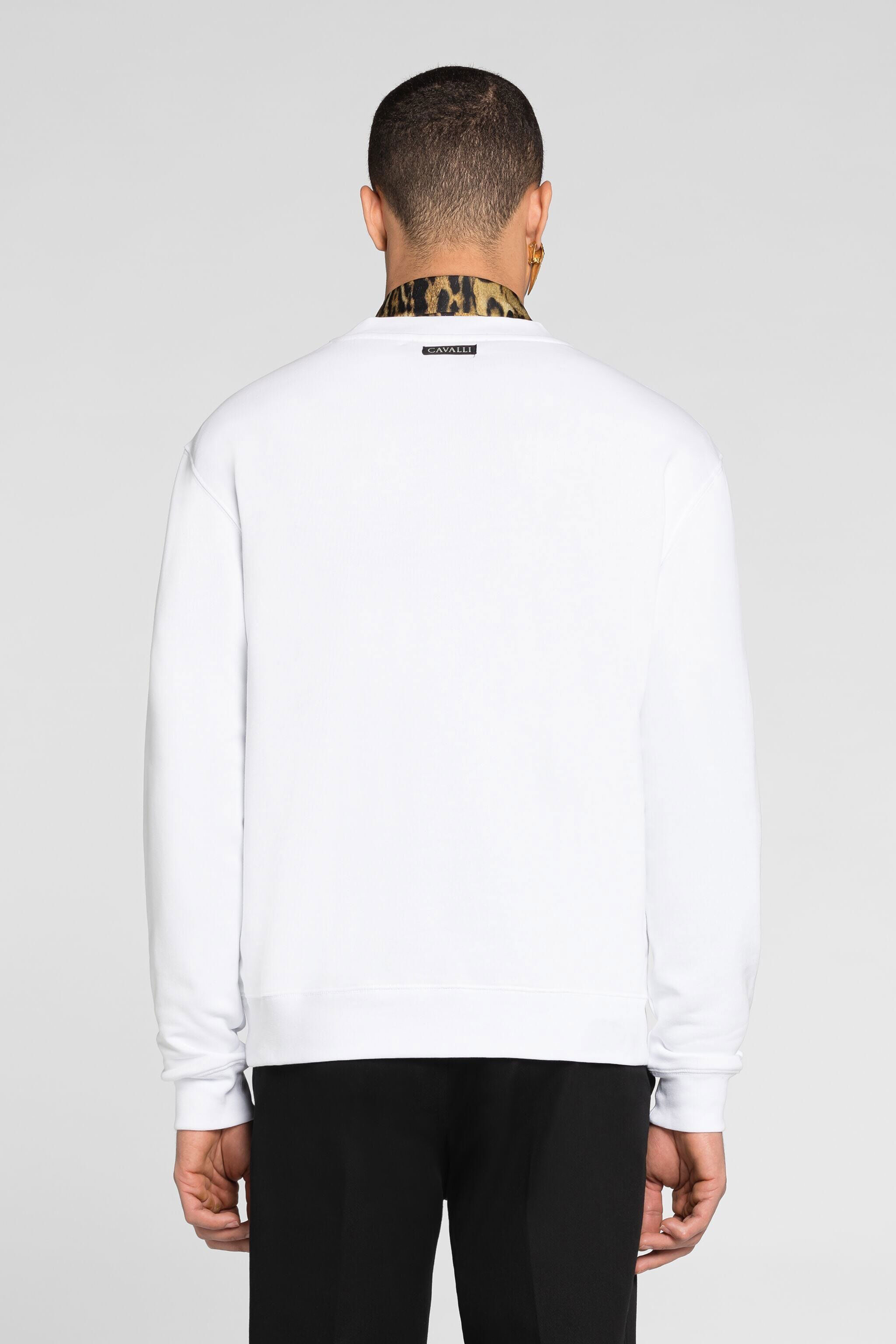 RC Logo-Print Cotton Sweatshirt White PRT66C-CF050