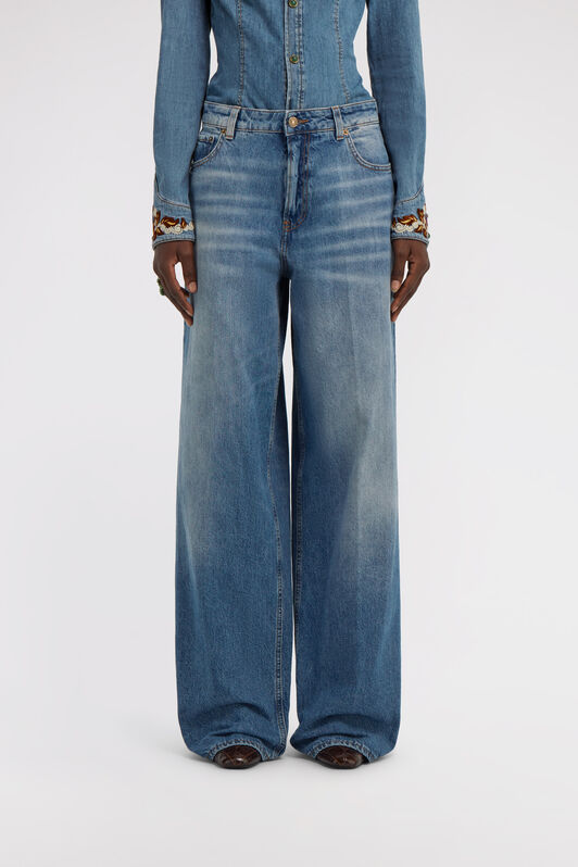 RC Wide leg Jeans Blue TKJ207-DS001