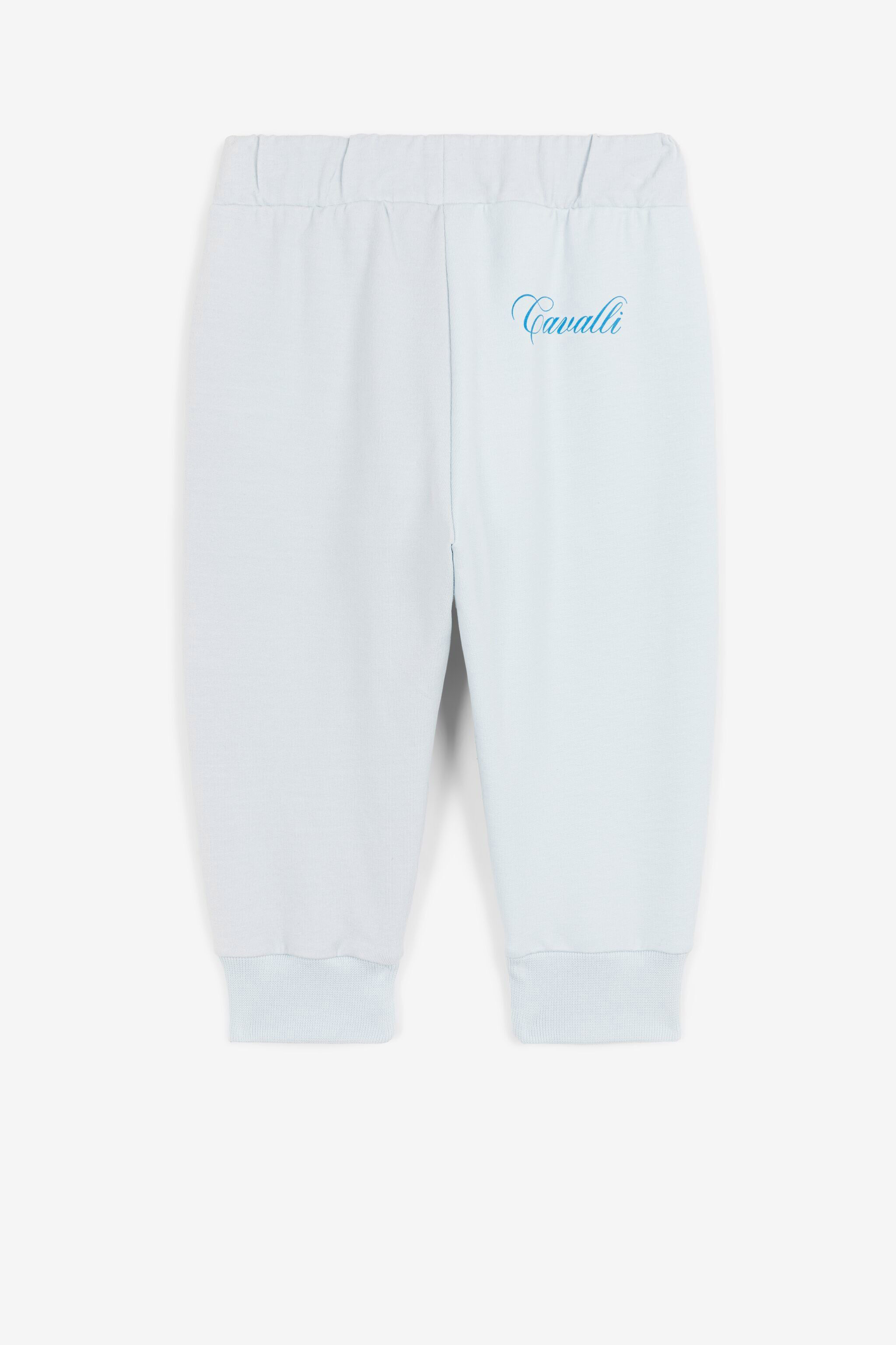 JU Logo-print track pants Baby blue QJT254-CF050