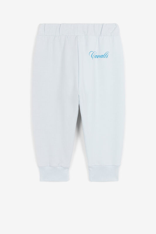 JU Logo-print track pants JU Logo-print track pants Baby blue QJT254-CF050