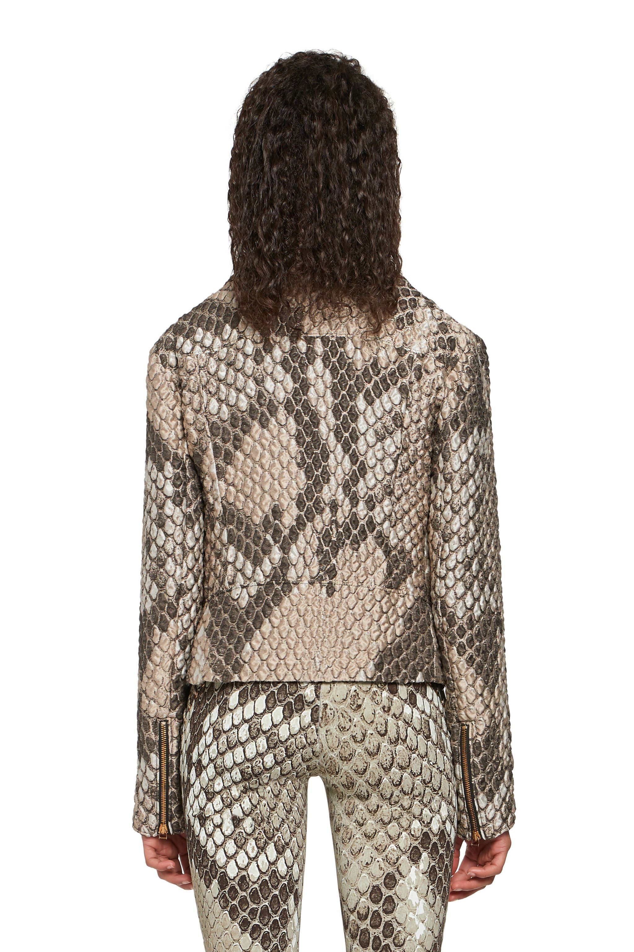 RC Macro python print cloquet jacket TAUPE IQT800-FY020