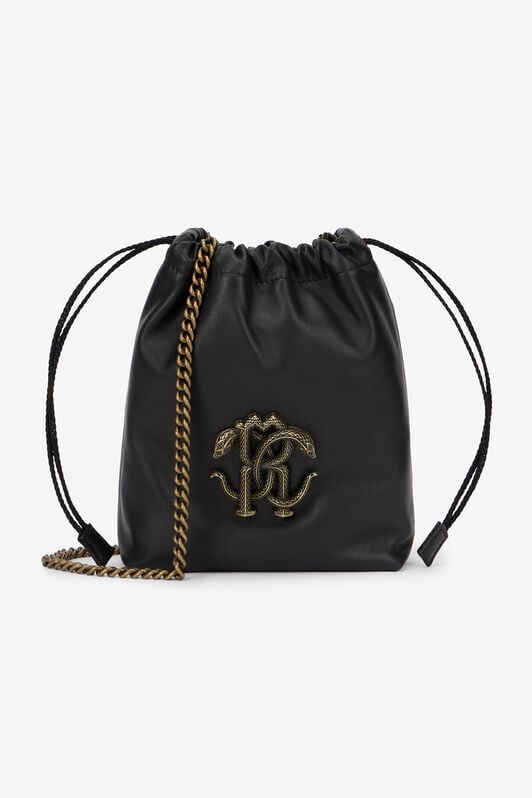 RC Borsa Cross Body Nera con RC Monogram BLACK QOB00C-PZO31