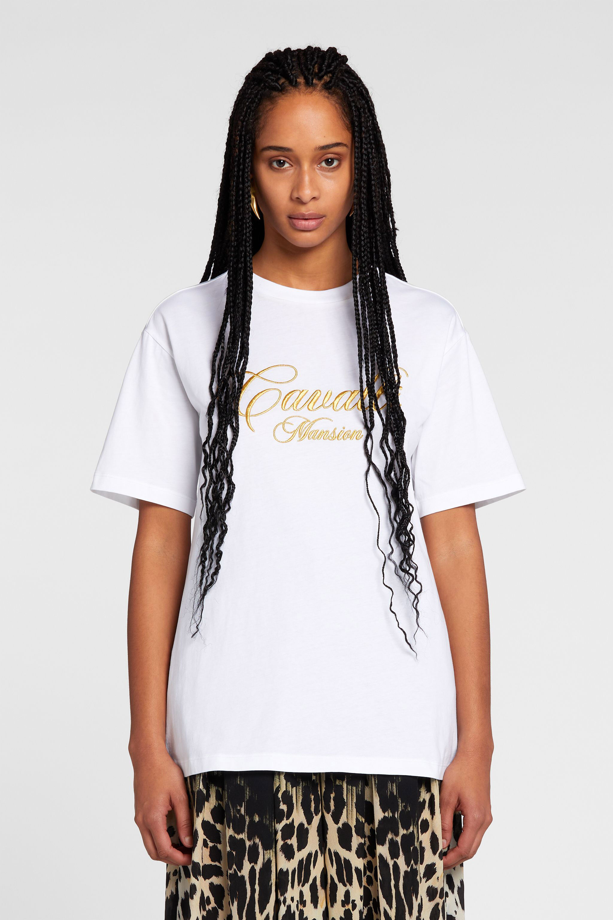 RC Logo-Embroidered Cotton T-Shirt White OKT61A-JD060