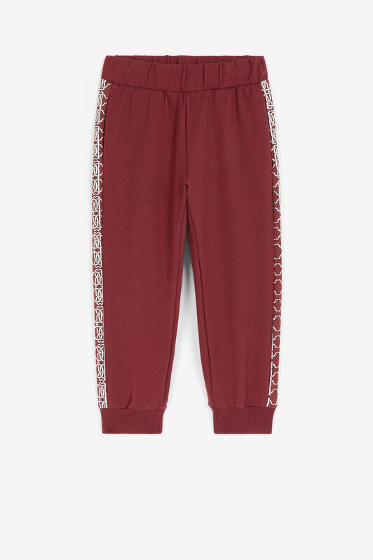 JU Jogginghose mit RC Monogramm-Druck Dunkelrot PJT294-CF050