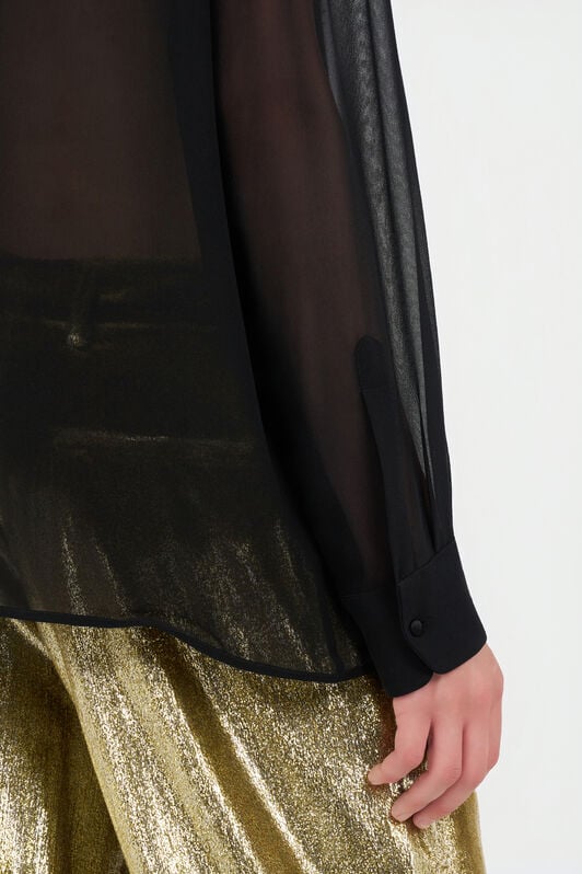 RC Black Shirt With Lace Inserts BLACK WKR703-GG001